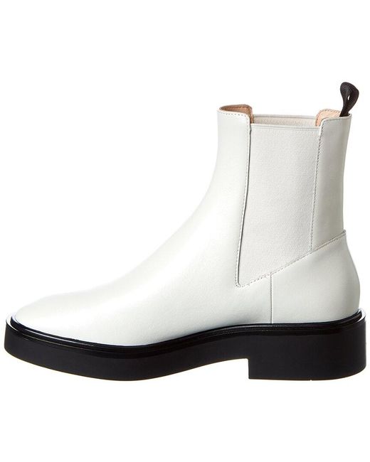 Stuart Weitzman White Henley Leather Bootie
