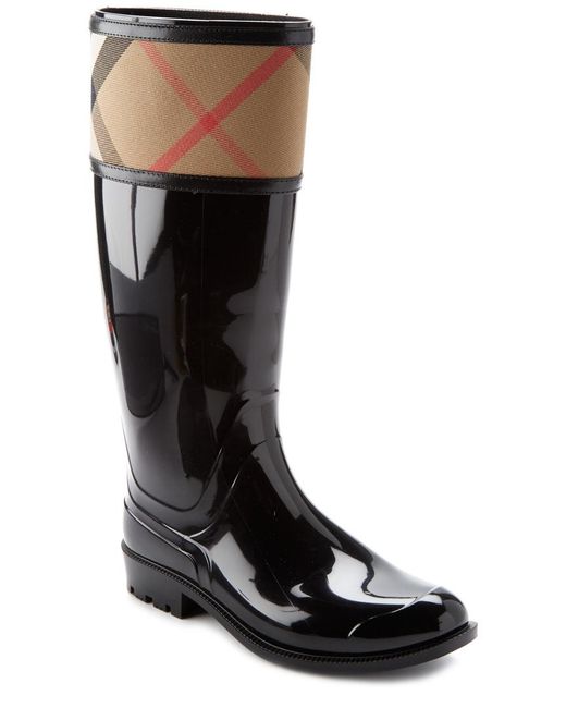 black burberry rain boots