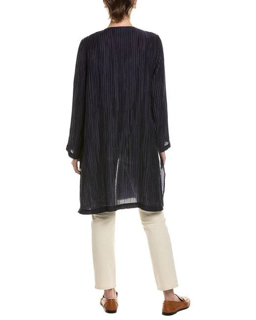 Eileen Fisher Black Petite Round Neck Jacket