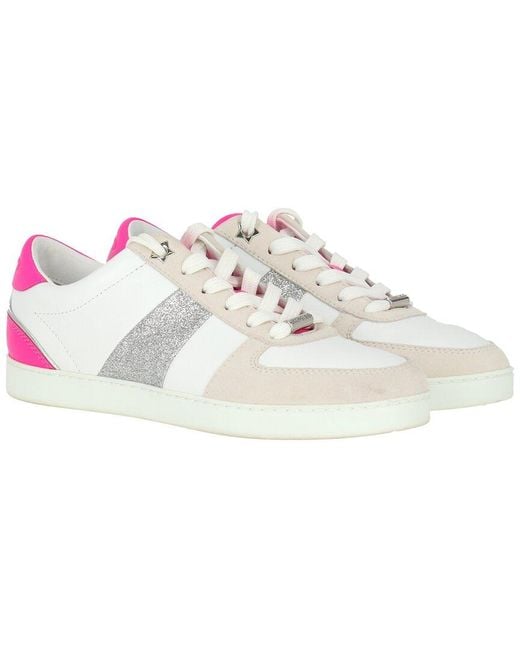 Jimmy Choo White Teri Leather Sneaker