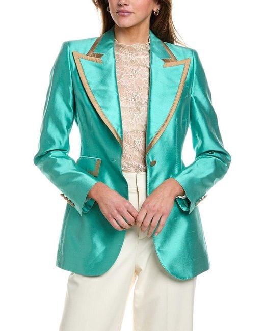Dolce & Gabbana Green Silk Jacket
