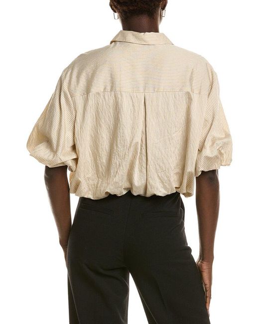 Vince Camuto Natural Cropped Bubble Jacket