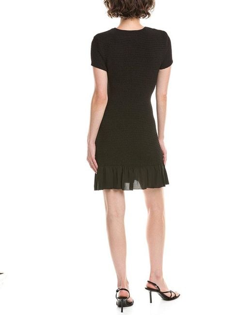 MICHAEL Michael Kors Black Smocked Mini Dress