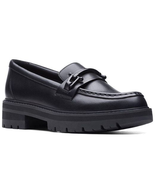 Clarks Black Orianna Bit Leather Loafer