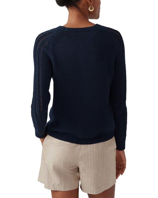 J.McLaughlin Blue Marion Linen-Blend Sweater