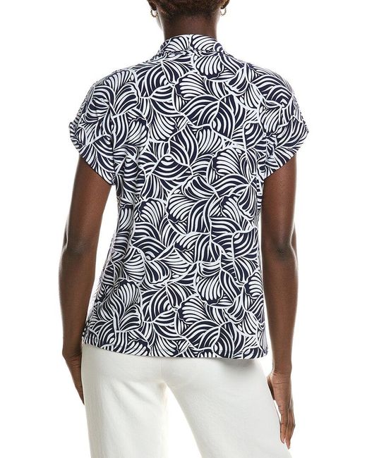 Jones New York White Extended Shoulder Blouse