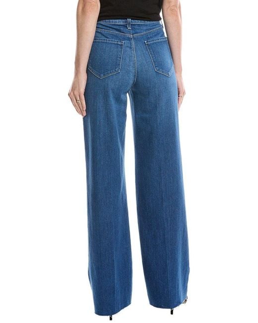 L'Agence Blue Scottie High-Rise Apollo Wide Leg Jean