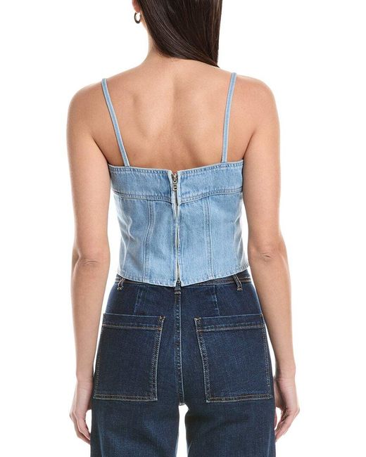 L'Agence Blue Arlin Seamed Midi Tank Top