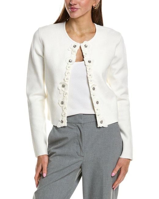 Endless Rose Gray Floral Detail Cardigan