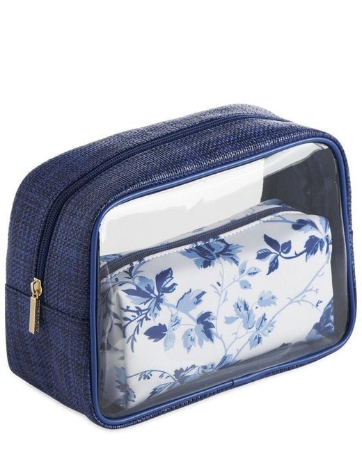 Shiraleah Blue Pretty Set Of 2 Cosmetic Cases