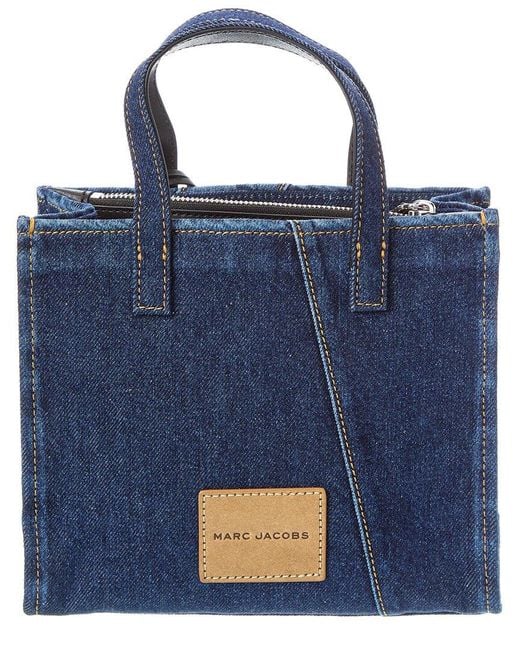 Marc Jacobs Blue Mini Pieced Denim Bold Grind Tote