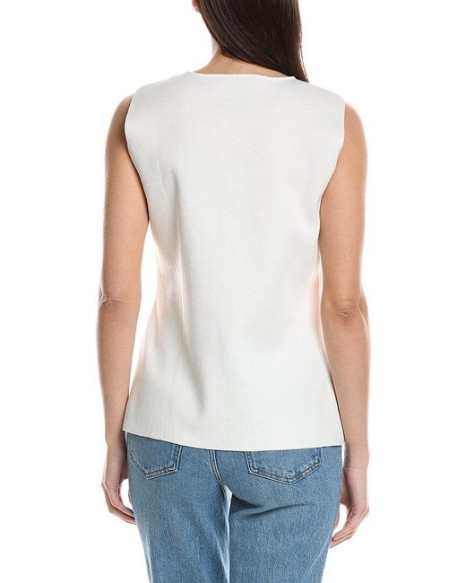Ellen Tracy White Sweater Vest