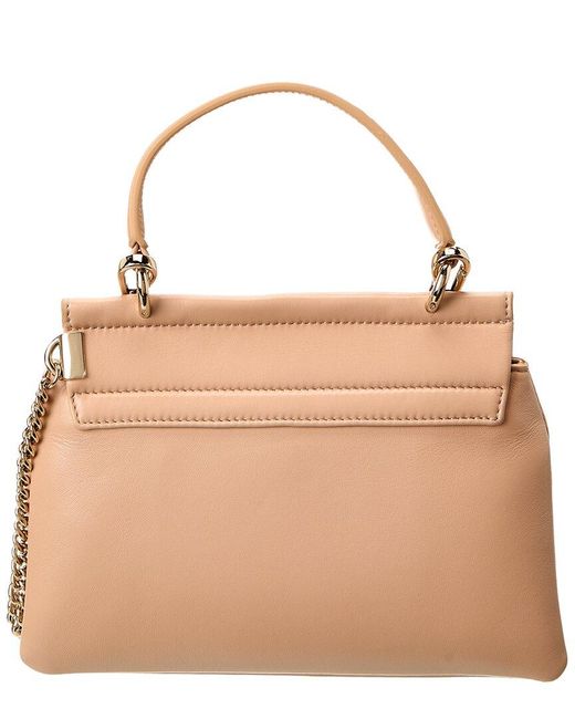 Chloé Natural Faye Small Leather Shoulder Bag (Authentic Pre-Owned)