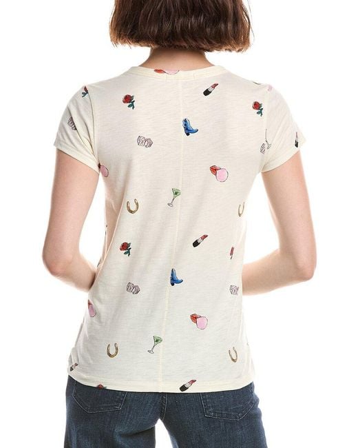 Rag & Bone White All Over Rb Patch T-Shirt