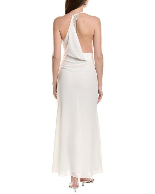 Bardot White Cherie Cowl Neck Maxi Dress