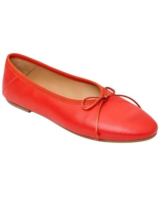 Jack Rogers Red Carlotta Leather Ballet Flat