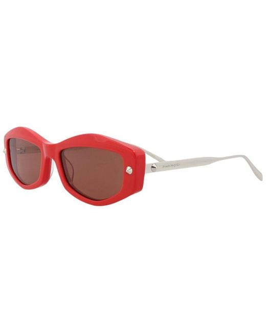 McQueen Red 55Mm Sunglasses