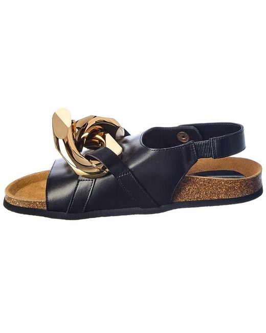 J.W. Anderson Blue Chain Leather Sandal