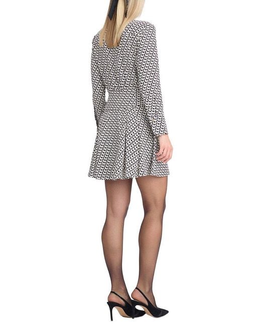 Draper James Gray Lawson Mini Dress
