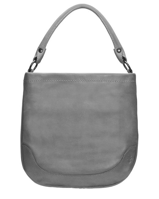 Frye Gray Melissa Leather Hobo Bag