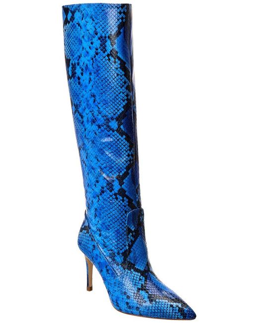 L'Agence Blue Lena Leather Boot