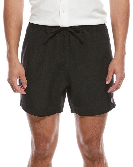 Harbor Island Black Embroidered Short for men