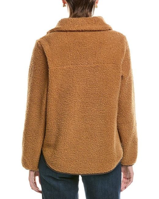 Tommy Bahama Brown High Pile Fleece Popover