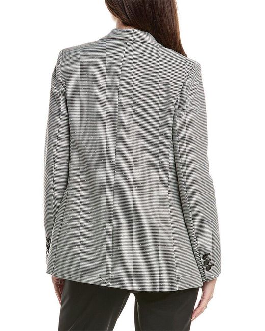 Karl Lagerfeld Gray Houndstooth Jacket