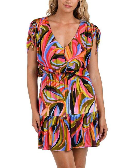 La Blanca Red Dress Coverup