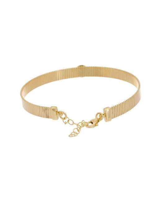 Meshmerise Metallic 18k Over Silver 0.05 Ct. Tw. Diamond Bangle Bracelet