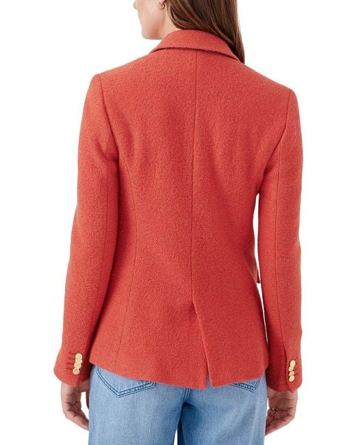 J.McLaughlin Red Wool-Blend Genevieve Jacket