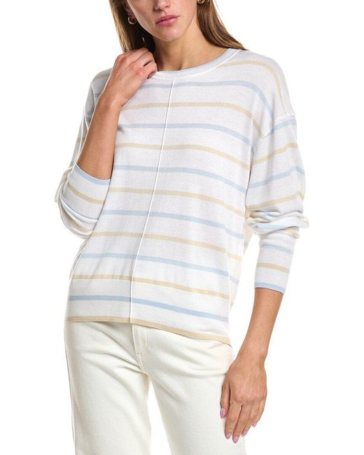 Splendid White Finn Cashmere-Blend Sweatshirt