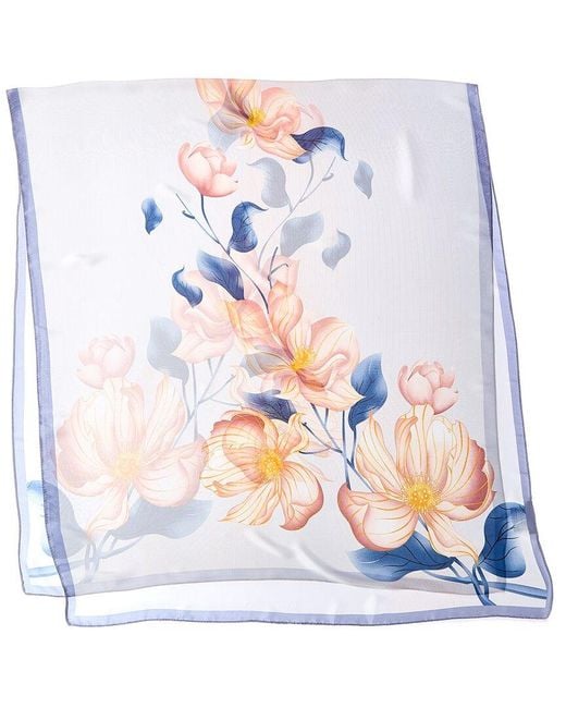 La Fiorentina Blue Printed Scarf