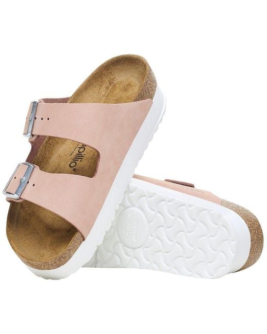 Birkenstock Brown Arizona Flex Platform Leather Sandal