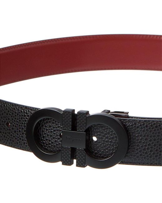 Ferragamo Red Reversible & Adjustable Leather Belt for men