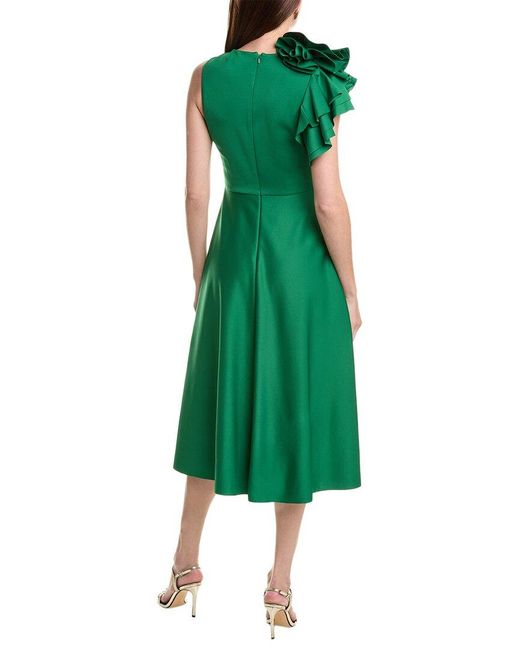 Badgley Mischka Green Scuba Midi Dress