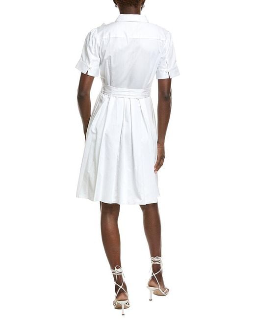 Karl Lagerfeld White Flower Corsage Dress