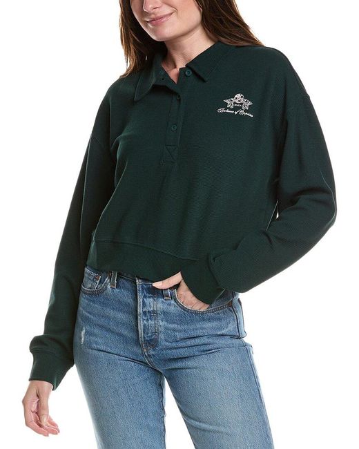 RVCA Green Waffle Jersey Top