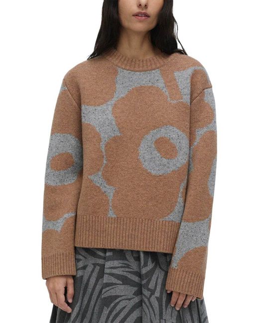 Marimekko Brown Rws Virtaus Unikko Pullover