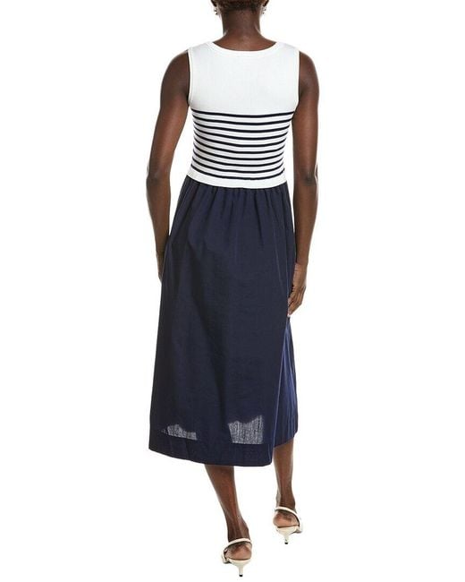 Jones New York Blue Striped Tank Dress