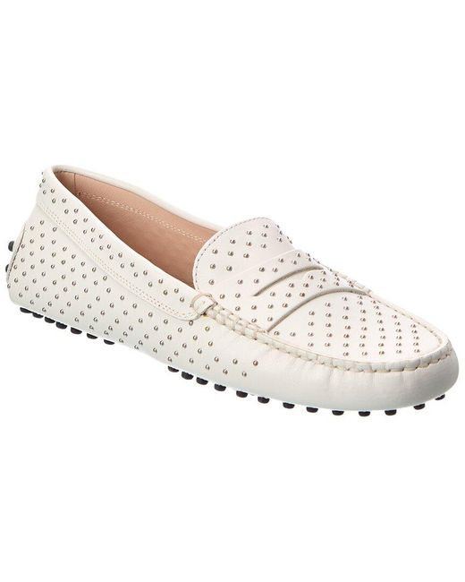 Tod's White Leather Loafer