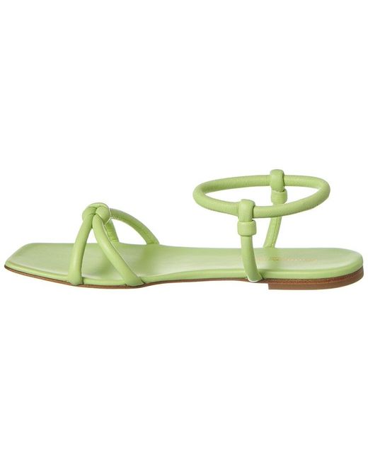Gianvito Rossi Green Juno Leather Sandal