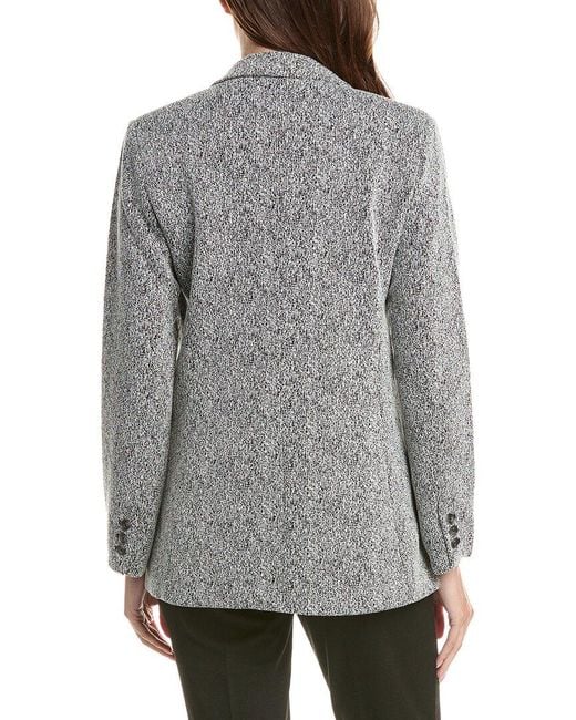 Tahari Gray Notch Lapel Jacket