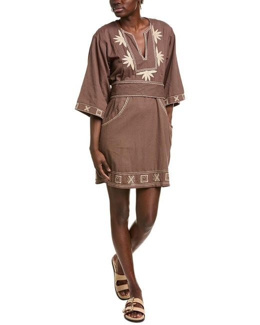 Phie Collective Brown Arizona Mini Dress