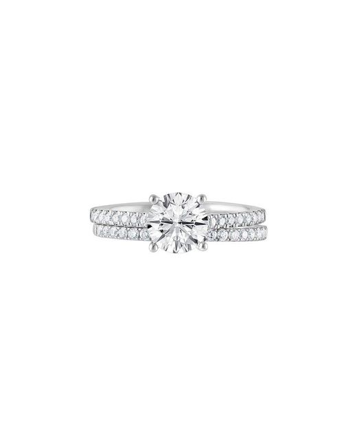 Lab Grown Diamonds White 14K 2.00 Ct. Tw. Lab-Grown Diamond Bridal Ring Set