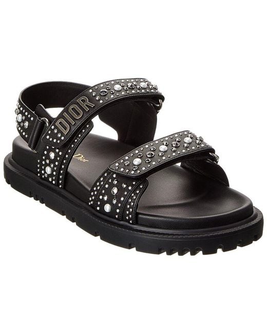 Dior Black Act Leather Sandal