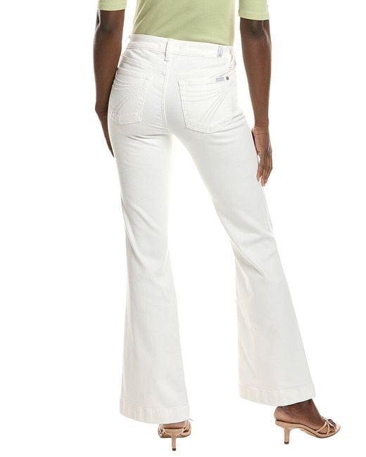 7 For All Mankind White Modern Dogo Tailorless Jean