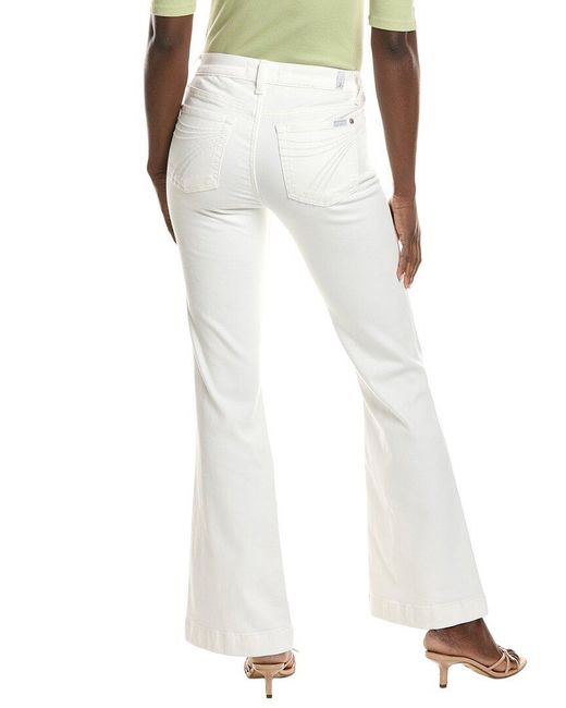 7 For All Mankind White Modern Dogo Tailorless Jean