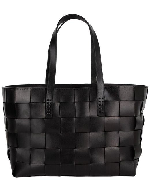 Dragon Diffusion Black Crossover Leather Tote