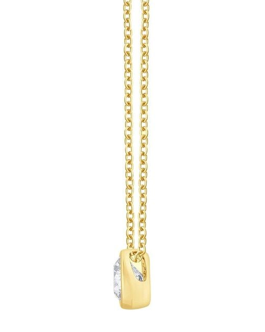 Lab Grown Diamonds Metallic 14k 0.50 Ct. Tw. Lab Grown Diamond Solitaire Pendant
